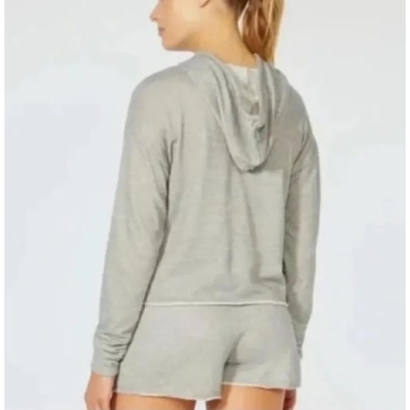 Wildfox Starlight Cropped Hoodie Sweatshirt in Heather Grey - Picture 2 of 10